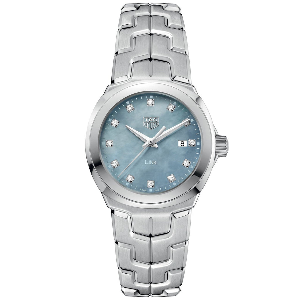 TGHR Link Ladies' Grey Mother-of-Pearl Diamond Dial Watch