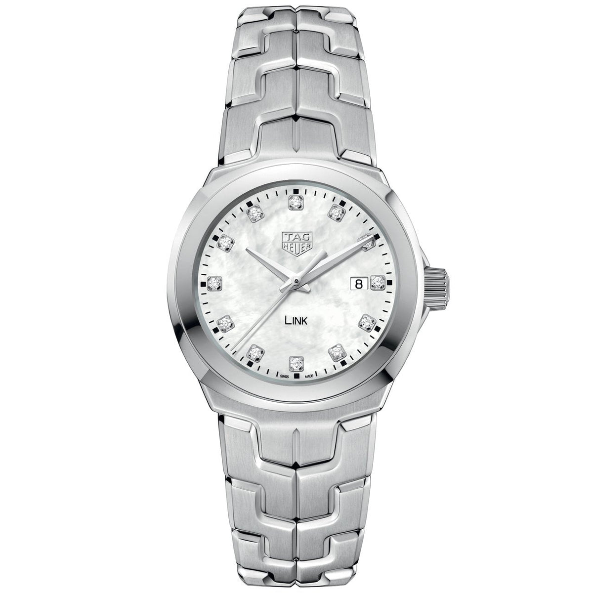 TGHR Link Ladies' White Mother-of-Pearl Diamond Dial Watch