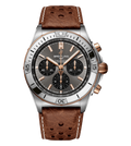 BRT Chronomat B01 42 Triumph Watch with Brown Leather Strap