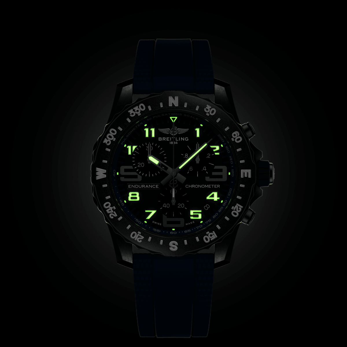 BRT Endurance Pro 44 Watch with Navy Blue Strap