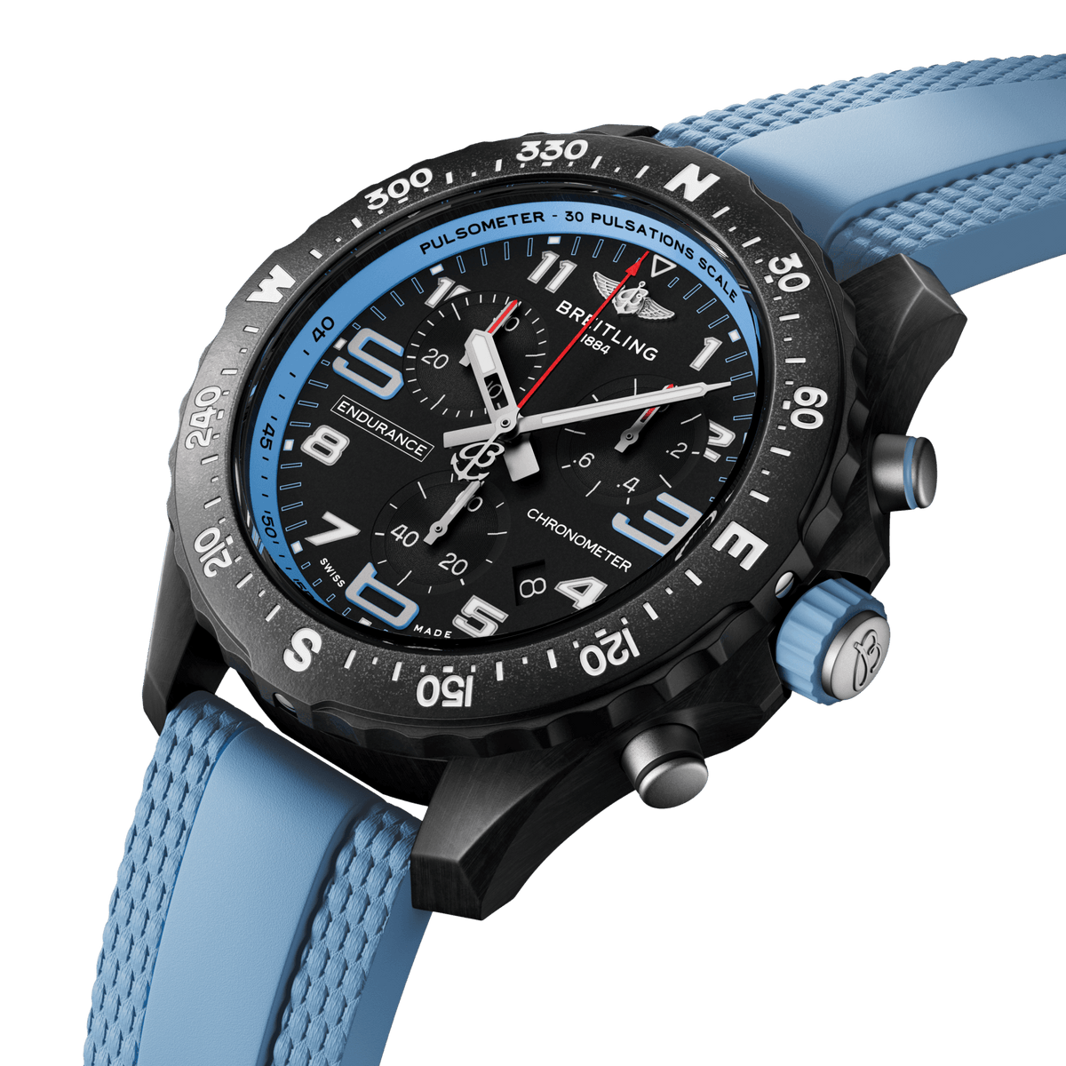BRT Endurance Pro 38 Watch with Baby Blue Strap