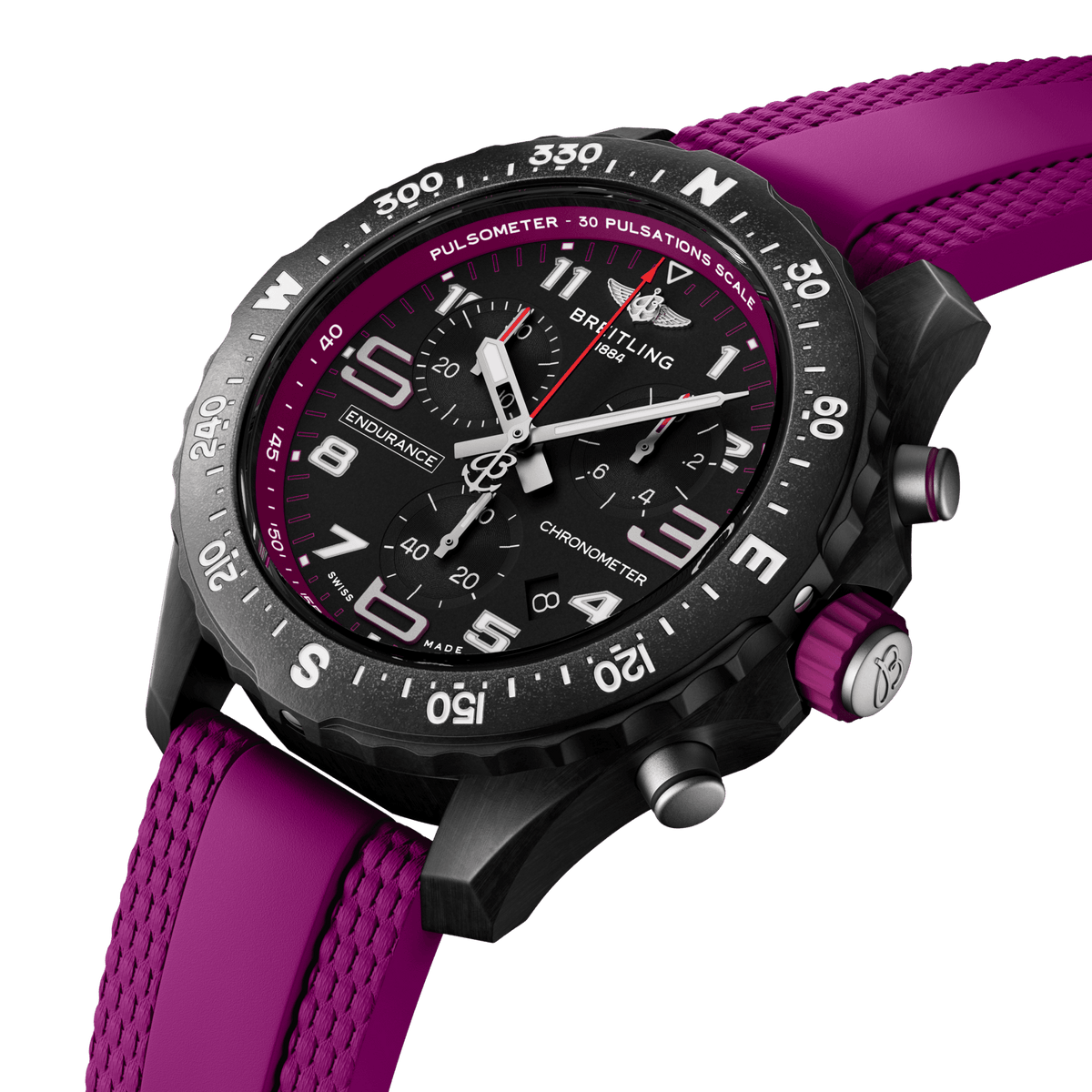 BRT Endurance Pro 38 Watch with Purple Strap